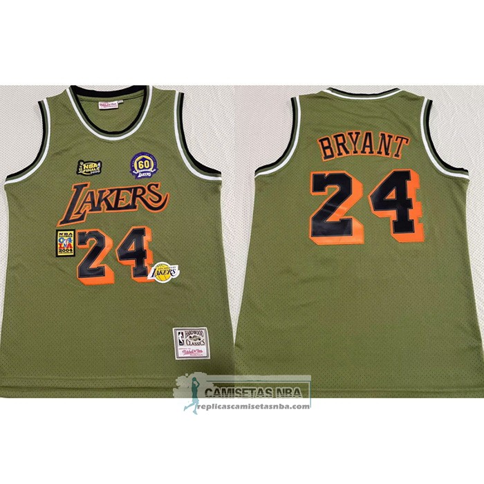 Camiseta Los Angeles Lakers Kobe Bryant NO 24 Mitchell & Ness Verde